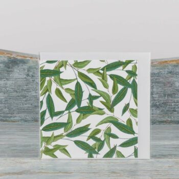 gift card green leaves small