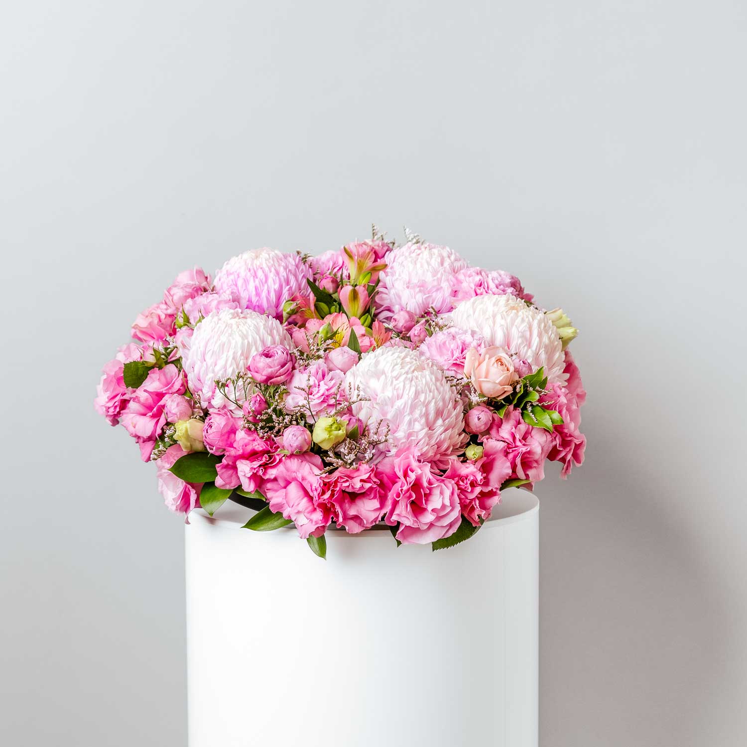 pink flower funeral wreath - Laura